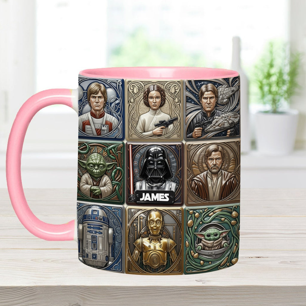 Personalized Star Wars Accent Mug Custom Name Gift for Fans Accent Mug GradoCreations