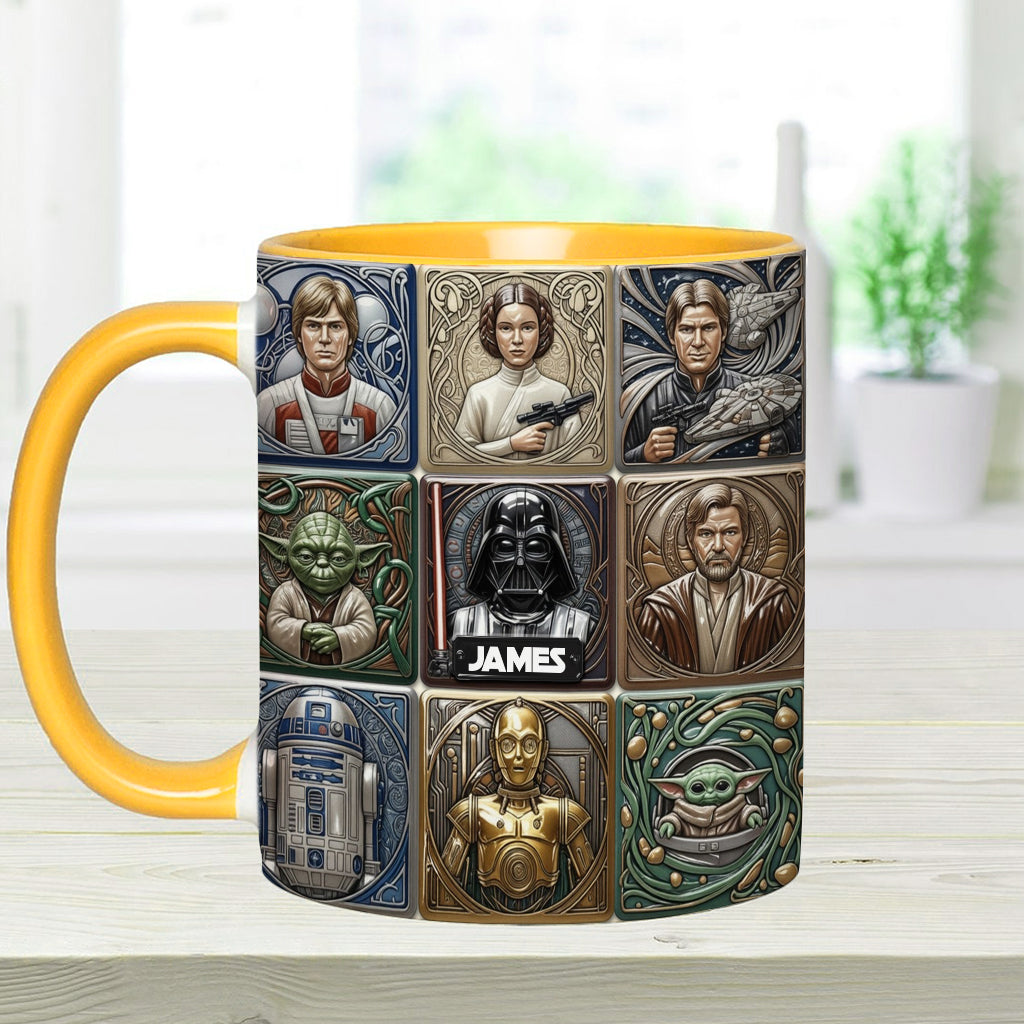Personalized Star Wars Accent Mug Custom Name Gift for Fans Accent Mug GradoCreations
