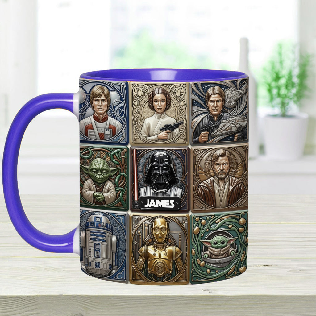 Personalized Star Wars Accent Mug Custom Name Gift for Fans Accent Mug GradoCreations