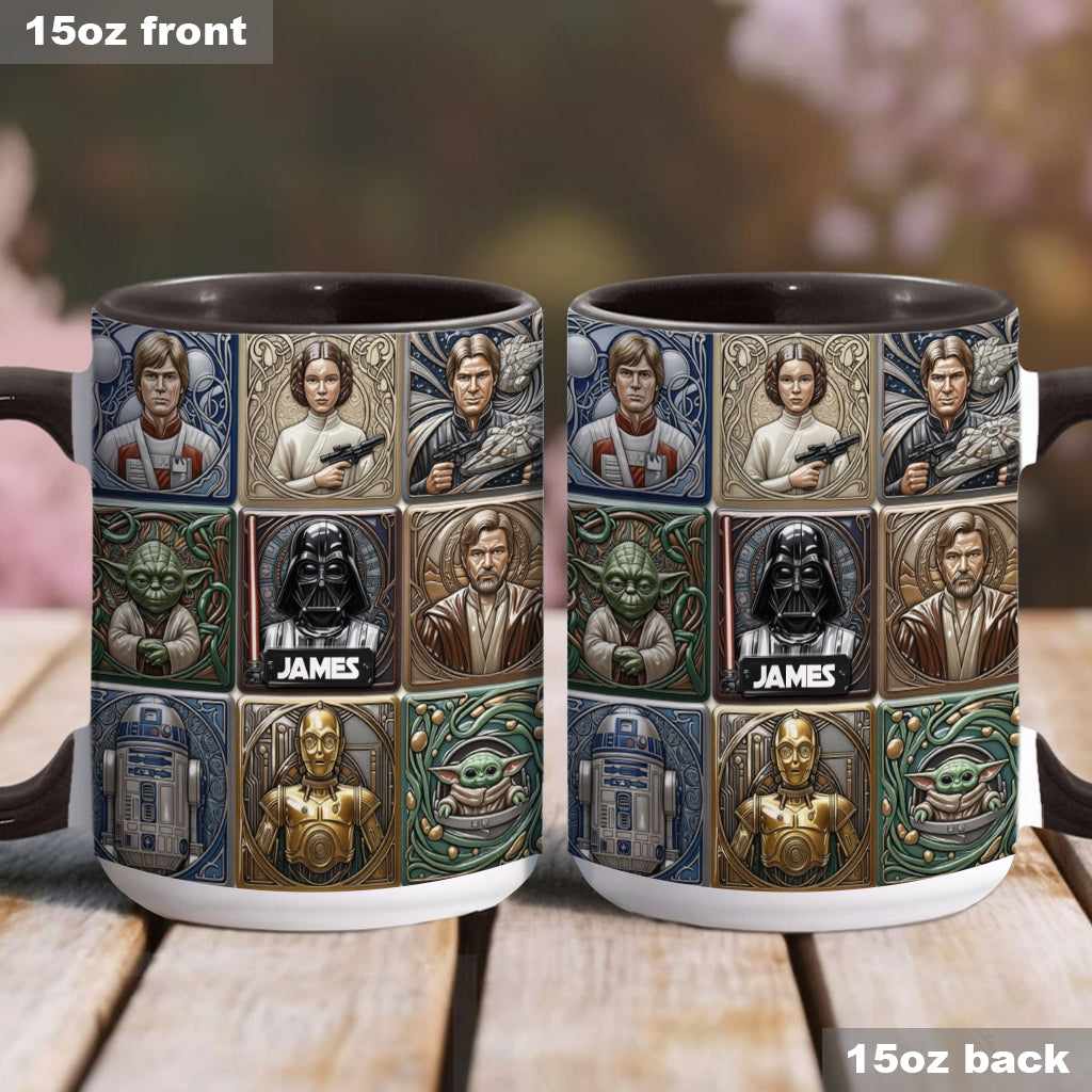 Personalized Star Wars Accent Mug Custom Name Gift for Fans Accent Mug GradoCreations