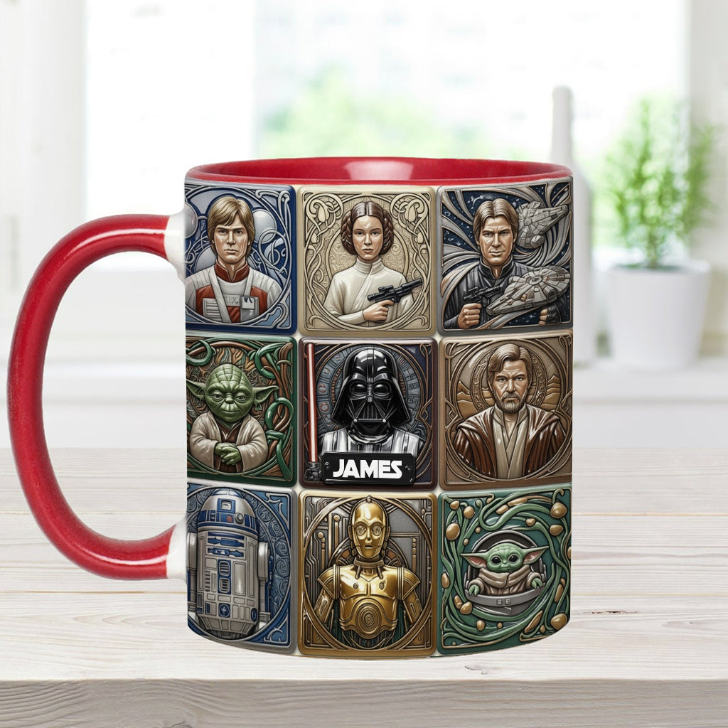 Personalized Star Wars Accent Mug Custom Name Gift for Fans Accent Mug GradoCreations