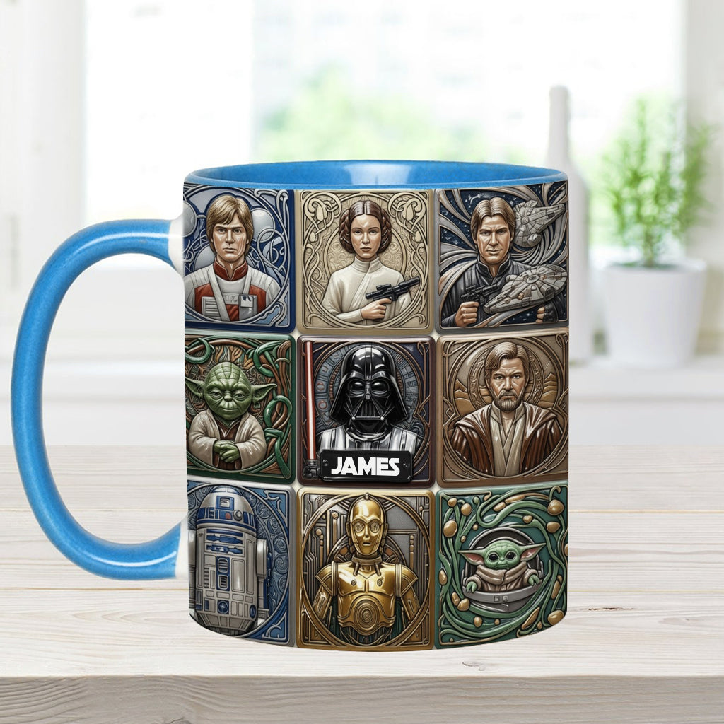 Personalized Star Wars Accent Mug Custom Name Gift for Fans Accent Mug GradoCreations