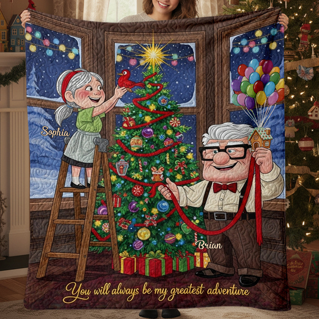 Personalized Couple Blanket Custom Names Adventure Gift Blanket GradoCreations