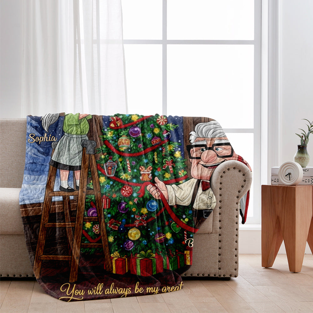 Personalized Couple Blanket Custom Names Adventure Gift Blanket GradoCreations
