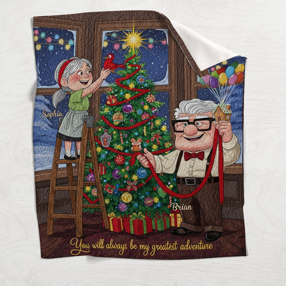 Personalized Couple Blanket Custom Names Adventure Gift Blanket GradoCreations