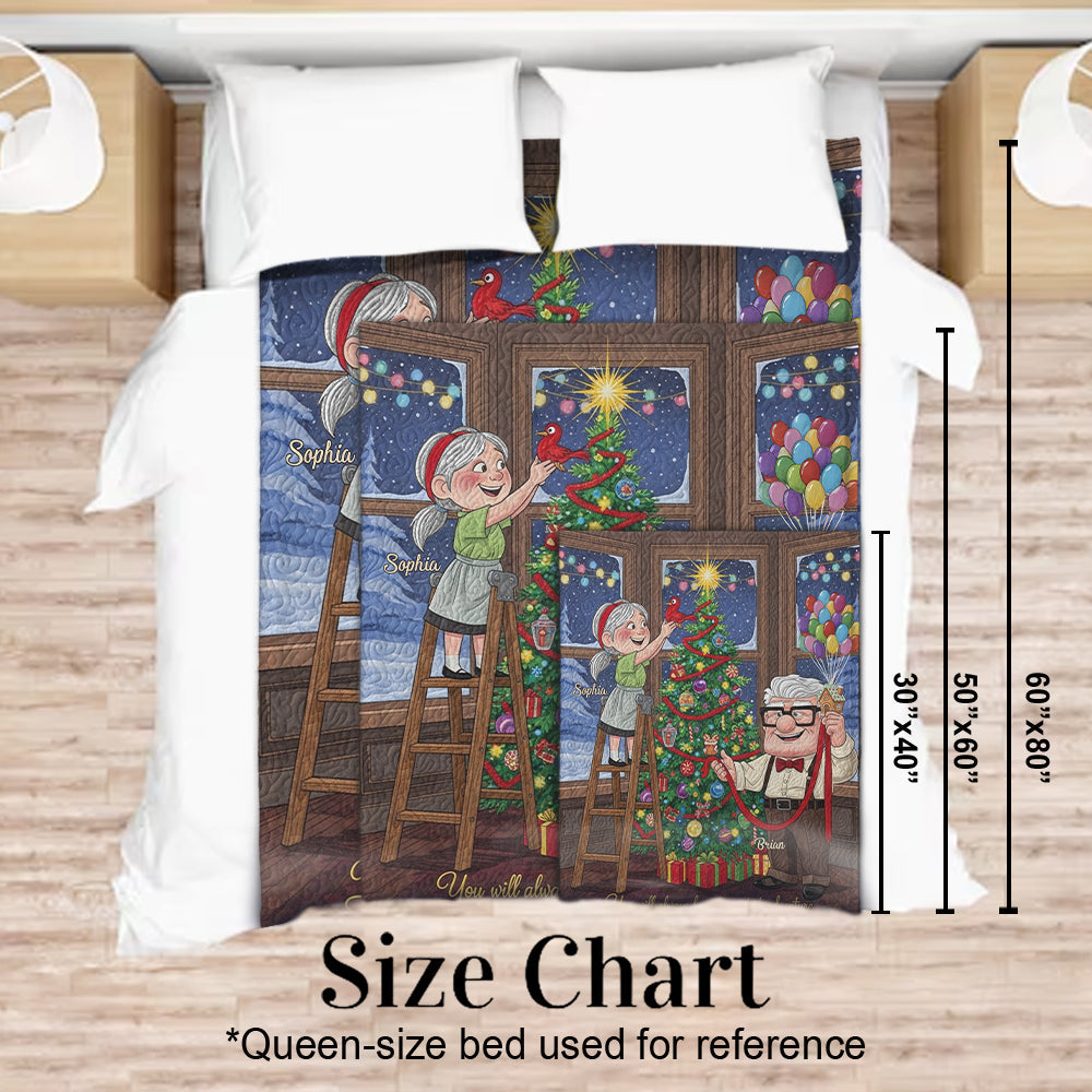 Personalized Couple Blanket Custom Names Adventure Gift Blanket GradoCreations