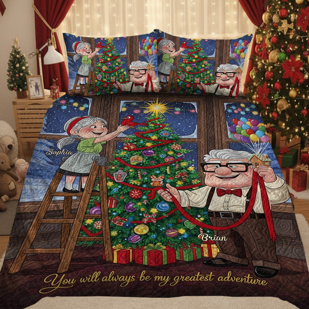 Personalized Couple Quilt Set You Are My Greatest Adventure Quilt Set GradoCreations