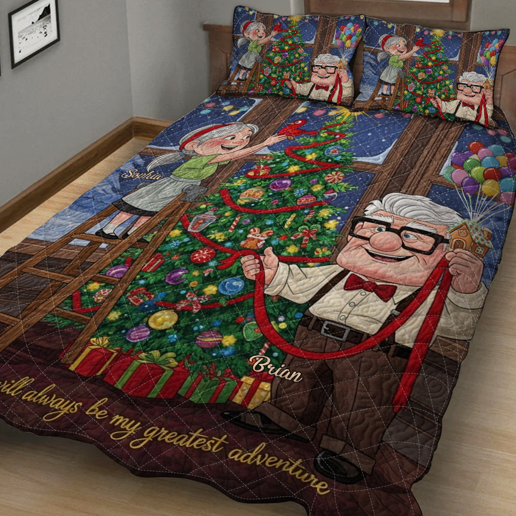 Personalized Couple Quilt Set You Are My Greatest Adventure Quilt Set GradoCreations