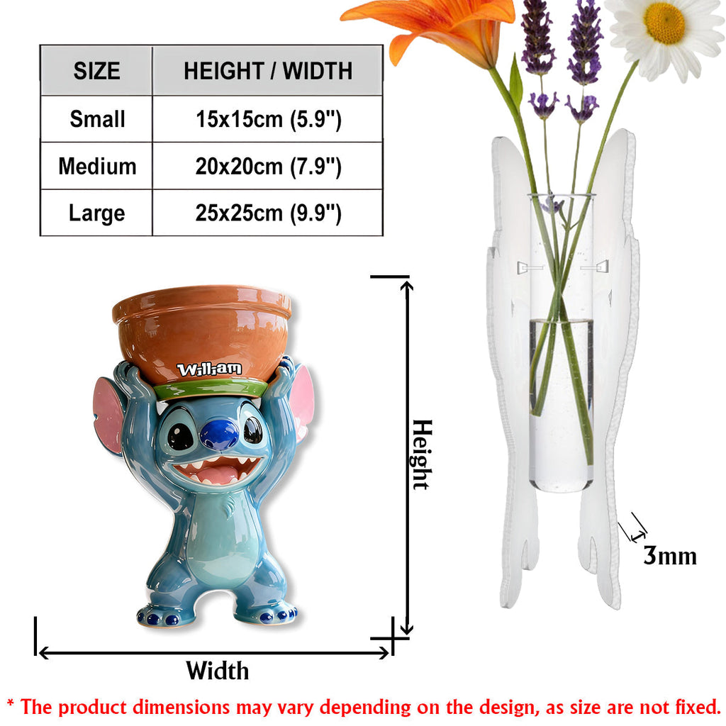 Personalized Custom Shape Acrylic Flower Vase for Home Decor Custom Shape Acrylic Flower Vase GradoCreations