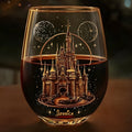 Personalized Magical Castle All Over Wine Glass Gift Idea All Over Wine Glass GradoCreations