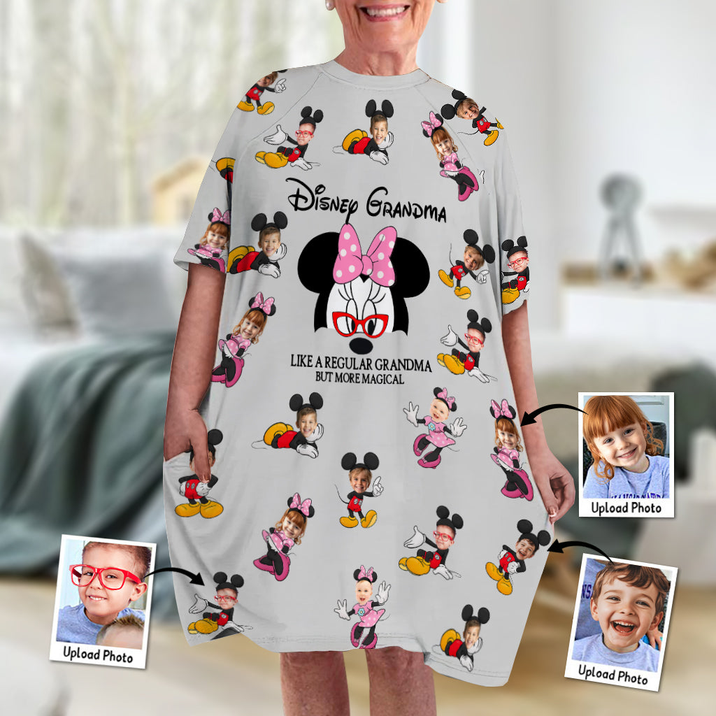Personalized Disney Grandma Sleep T-shirt Dress Custom Design Gift Sleep T-shirt Dress GradoCreations