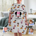 Personalized Disney Grandma Sleep T-shirt Dress Custom Design Gift Sleep T-shirt Dress GradoCreations