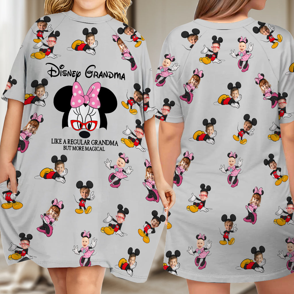 Personalized Disney Grandma Sleep T-shirt Dress Custom Design Gift Sleep T-shirt Dress GradoCreations