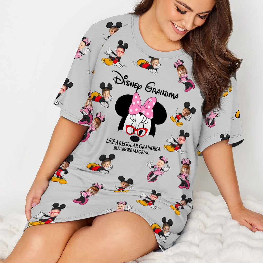 Personalized Disney Grandma Sleep T-shirt Dress Custom Design Gift Sleep T-shirt Dress GradoCreations