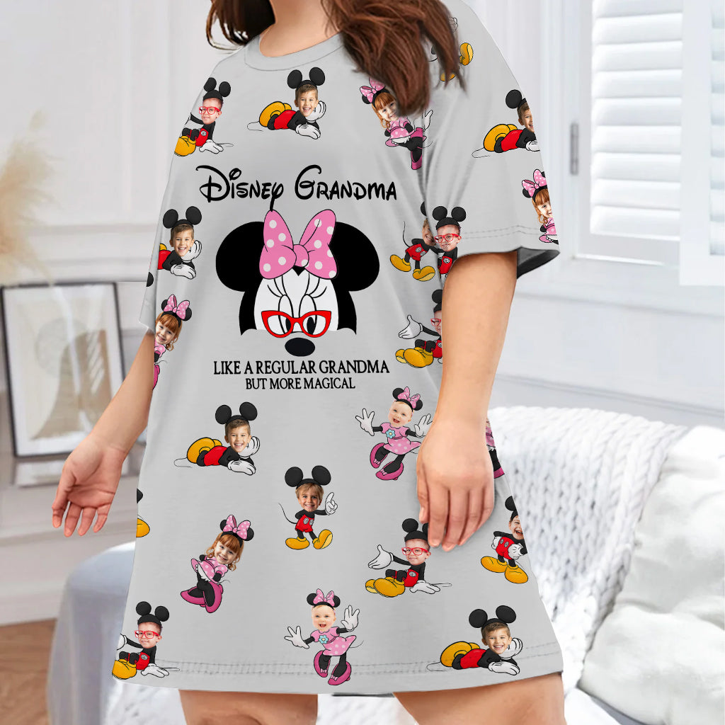 Personalized Disney Grandma Sleep T-shirt Dress Custom Design Gift Sleep T-shirt Dress GradoCreations