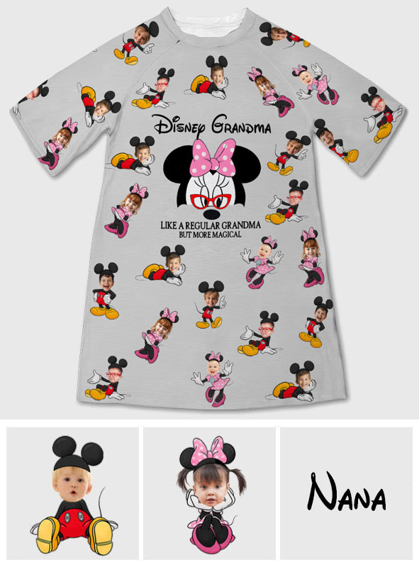 Personalized Disney Grandma Sleep T-shirt Dress Custom Design Gift Sleep T-shirt Dress GradoCreations