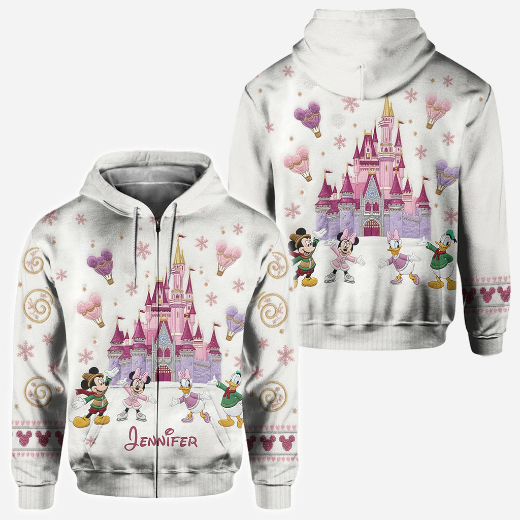 Personalized Winter Castle All Over Shirt Custom Name Gift All Over Shirt GradoCreations
