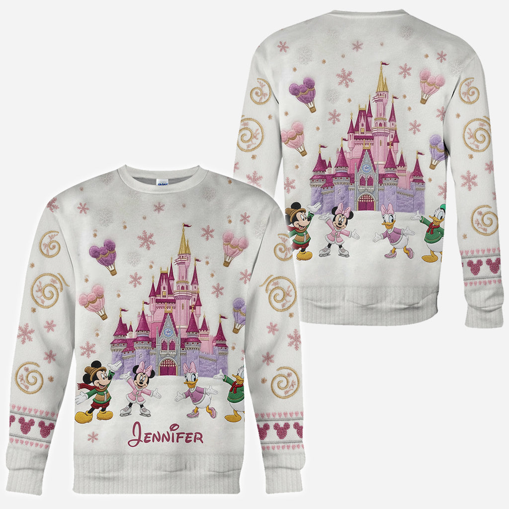 Personalized Winter Castle All Over Shirt Custom Name Gift All Over Shirt GradoCreations