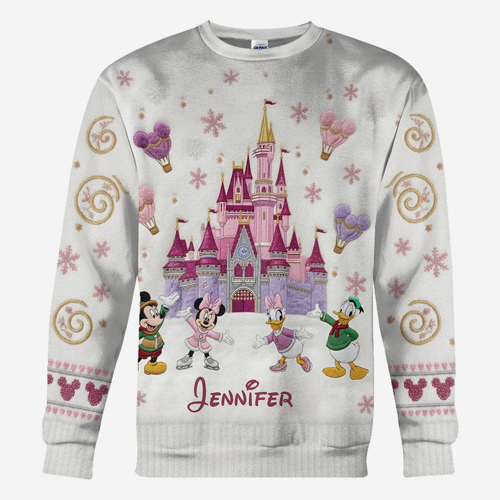 Personalized Winter Castle All Over Shirt Custom Name Gift All Over Shirt GradoCreations