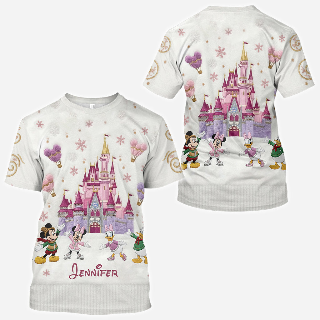 Personalized Winter Castle All Over Shirt Custom Name Gift All Over Shirt GradoCreations