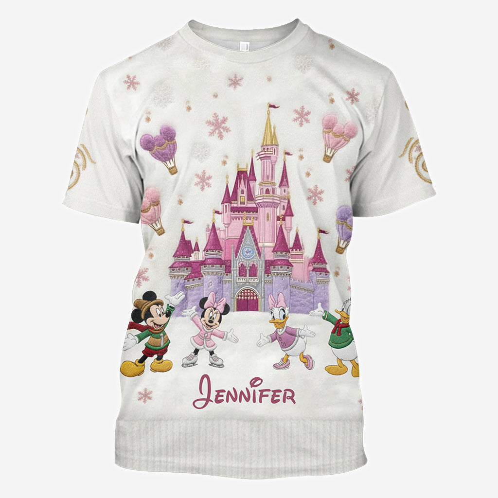 Personalized Winter Castle All Over Shirt Custom Name Gift All Over Shirt GradoCreations