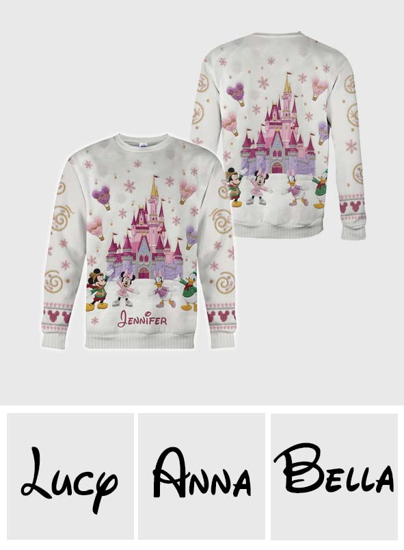 Personalized Winter Castle All Over Shirt Custom Name Gift All Over Shirt GradoCreations