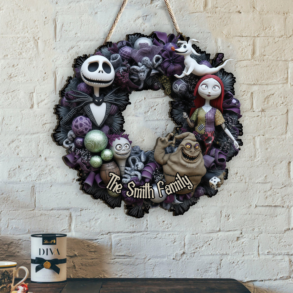 Personalized Nightmare Before Christmas Wood Sign Unique Gift Wood Sign GradoCreations
