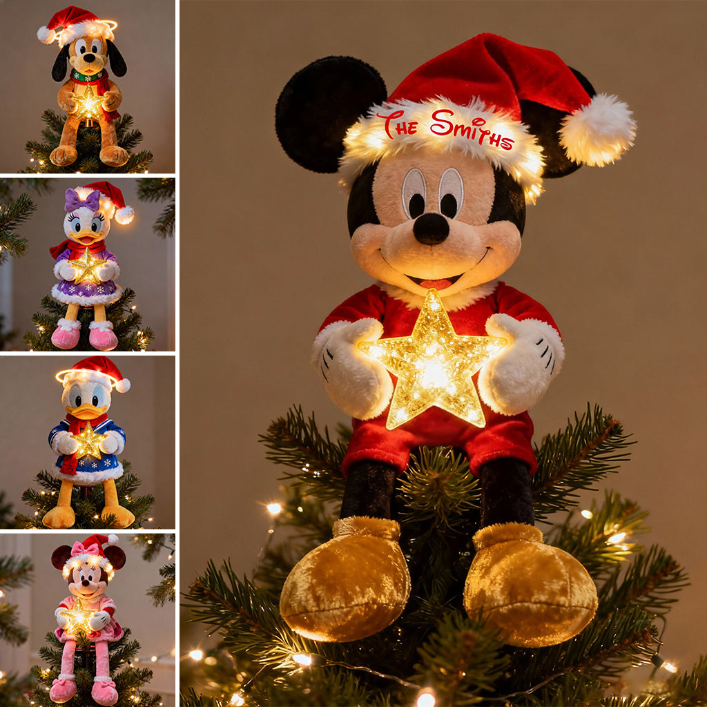 Personalized Acrylic LED Light Tree Topper for Christmas LED Light Tree Topper GradoCreations