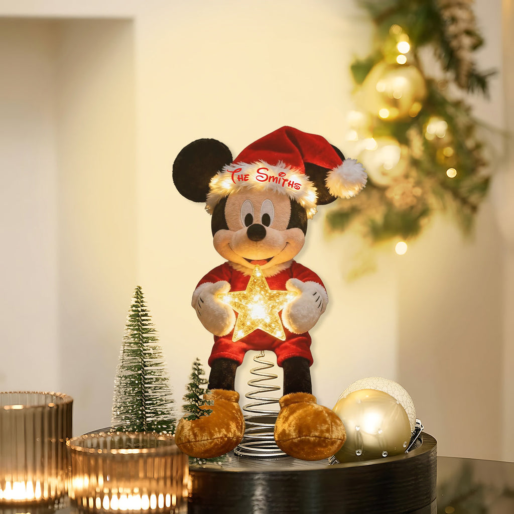 Personalized Acrylic LED Light Tree Topper for Christmas LED Light Tree Topper GradoCreations
