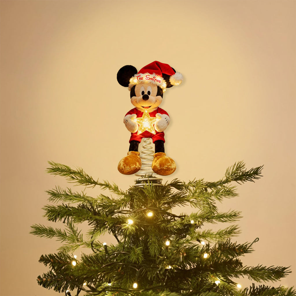 Personalized Acrylic LED Light Tree Topper for Christmas LED Light Tree Topper GradoCreations