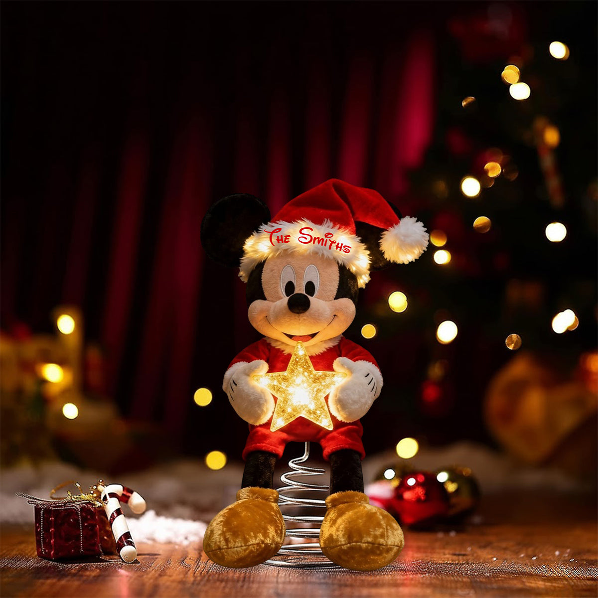 Personalized Acrylic LED Light Tree Topper for Christmas LED Light Tree Topper GradoCreations