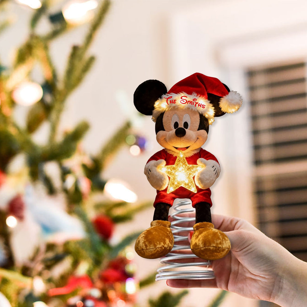 Personalized LED Light Acrylic Christmas Tree Topper for Family LED Light Tree GradoCreations