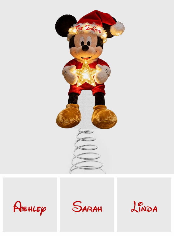 Personalized Acrylic LED Light Tree Topper for Christmas LED Light Tree Topper GradoCreations
