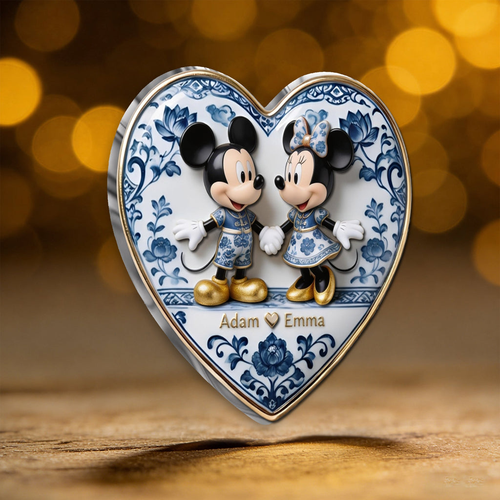 Personalized 3D Embossed Enamel Pin Custom Couple Gift 3D Embossed Enamel Pin GradoCreations