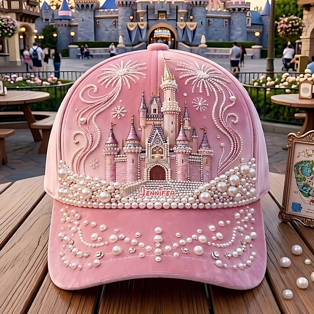Personalized Pink Dream Castle Classic Cap for Kids Classic Cap GradoCreations