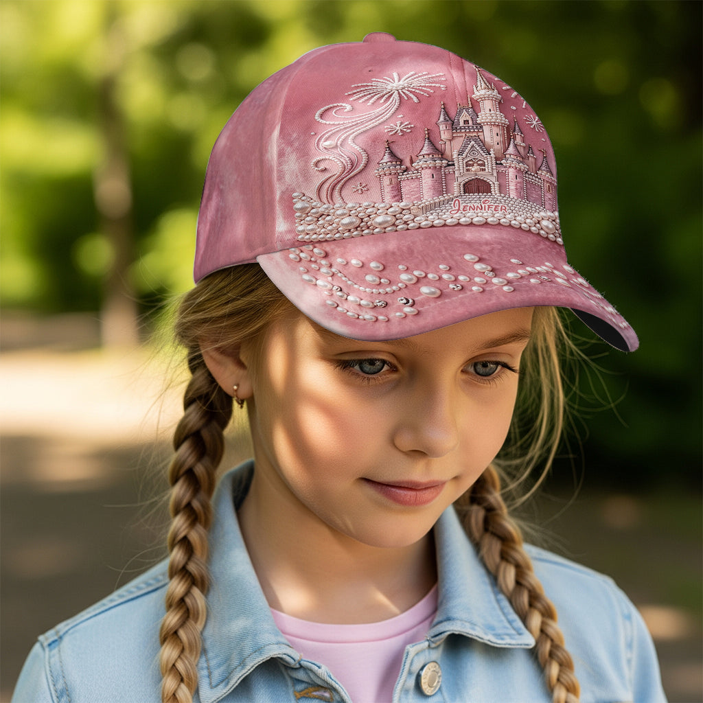 Personalized Pink Dream Castle Classic Cap for Kids Classic Cap GradoCreations