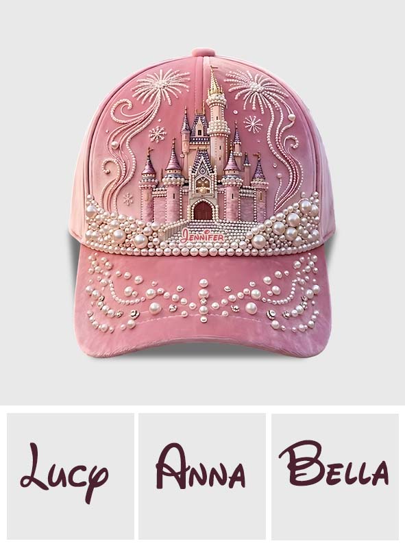 Personalized Pink Dream Castle Classic Cap for Kids Classic Cap GradoCreations