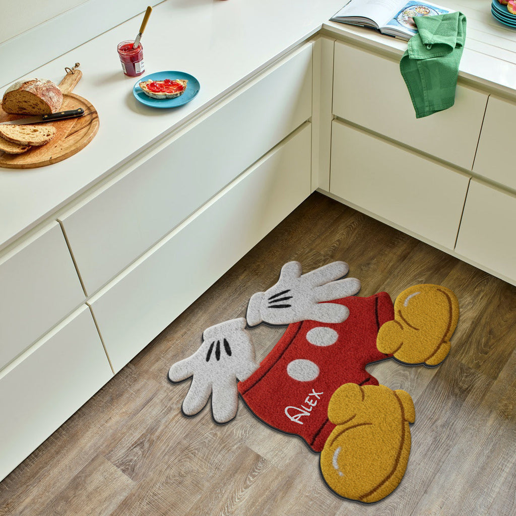 Personalized Mickey Mouse Non-Slip Tufted Rug Custom Name Gift for Kids Non-Slip Tufted Rug GradoCreations