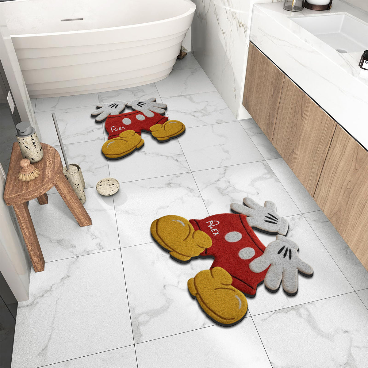 Personalized Mickey Mouse Non-Slip Tufted Rug Custom Name Gift for Kids Non-Slip Tufted Rug GradoCreations