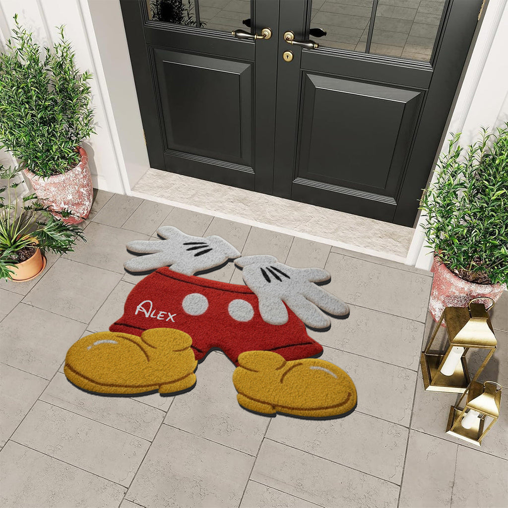 Personalized Mickey Mouse Non-Slip Tufted Rug Custom Name Gift for Kids Non-Slip Tufted Rug GradoCreations