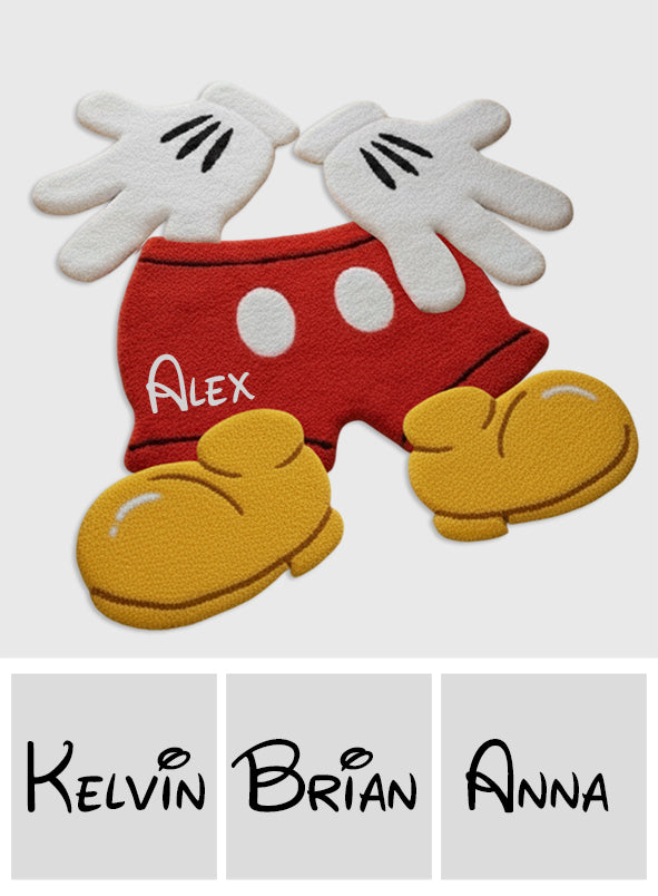 Personalized Mickey Mouse Non-Slip Tufted Rug Custom Name Gift for Kids Non-Slip Tufted Rug GradoCreations