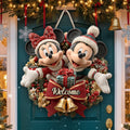 Personalized Mickey Minnie Welcome Sign Custom Wood Decor Gift Wood Sign GradoCreations