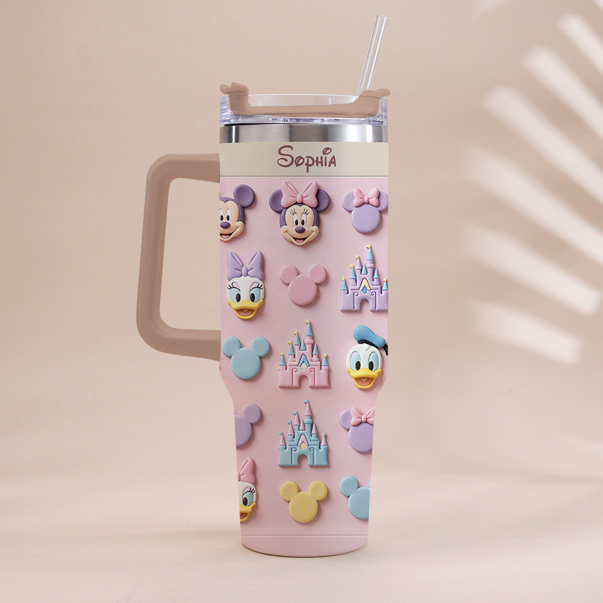 Personalized 3D Mouse Tumbler with Handle Custom Design Gift Tumbler With Handle GradoCreations