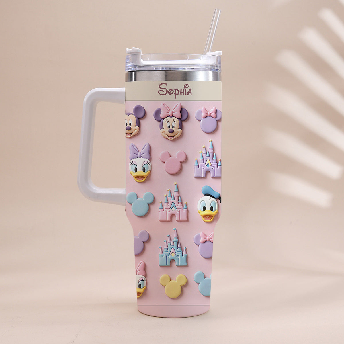 Personalized 3D Mouse Tumbler with Handle Custom Design Gift Tumbler With Handle GradoCreations
