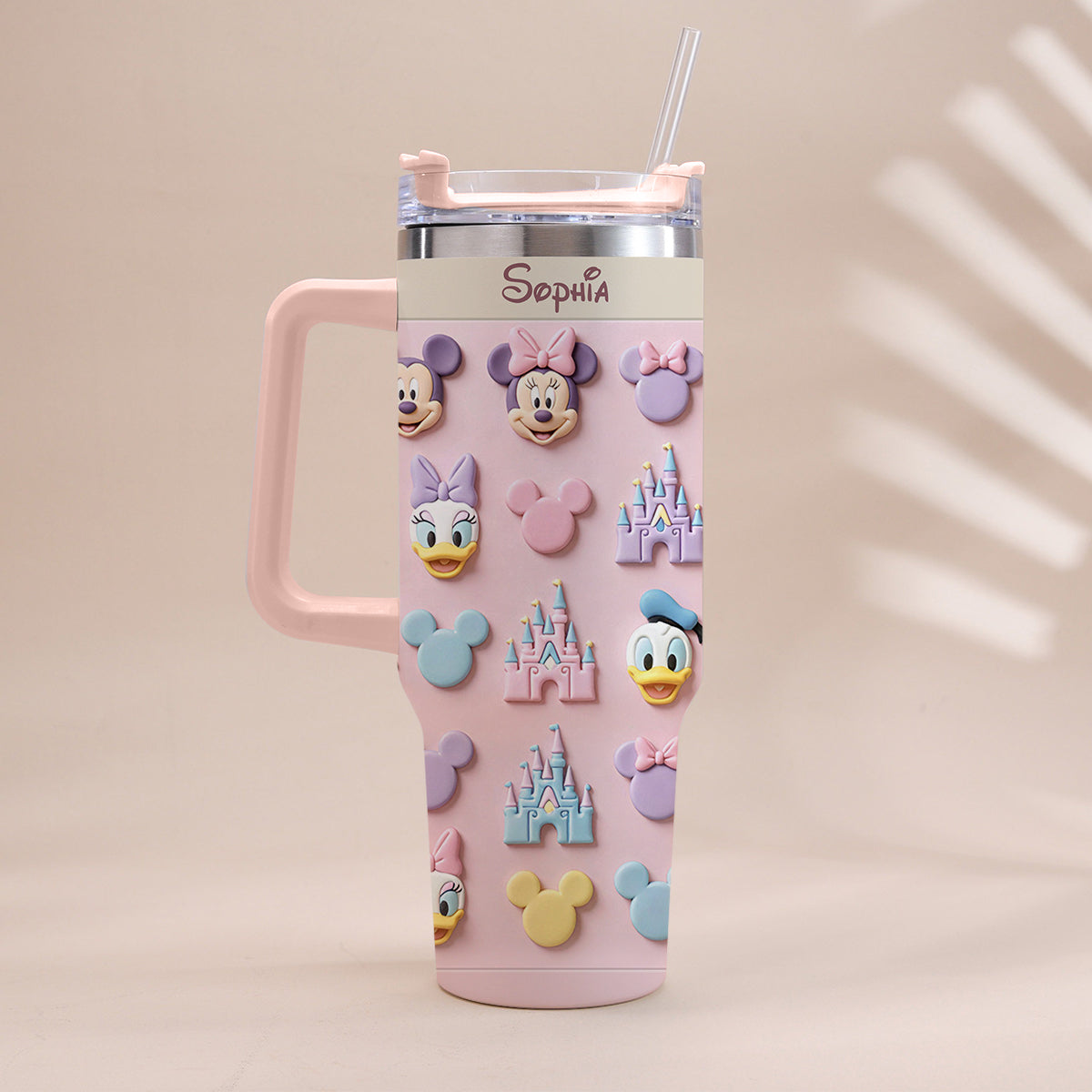 Personalized 3D Mouse Tumbler with Handle Custom Design Gift Tumbler With Handle GradoCreations