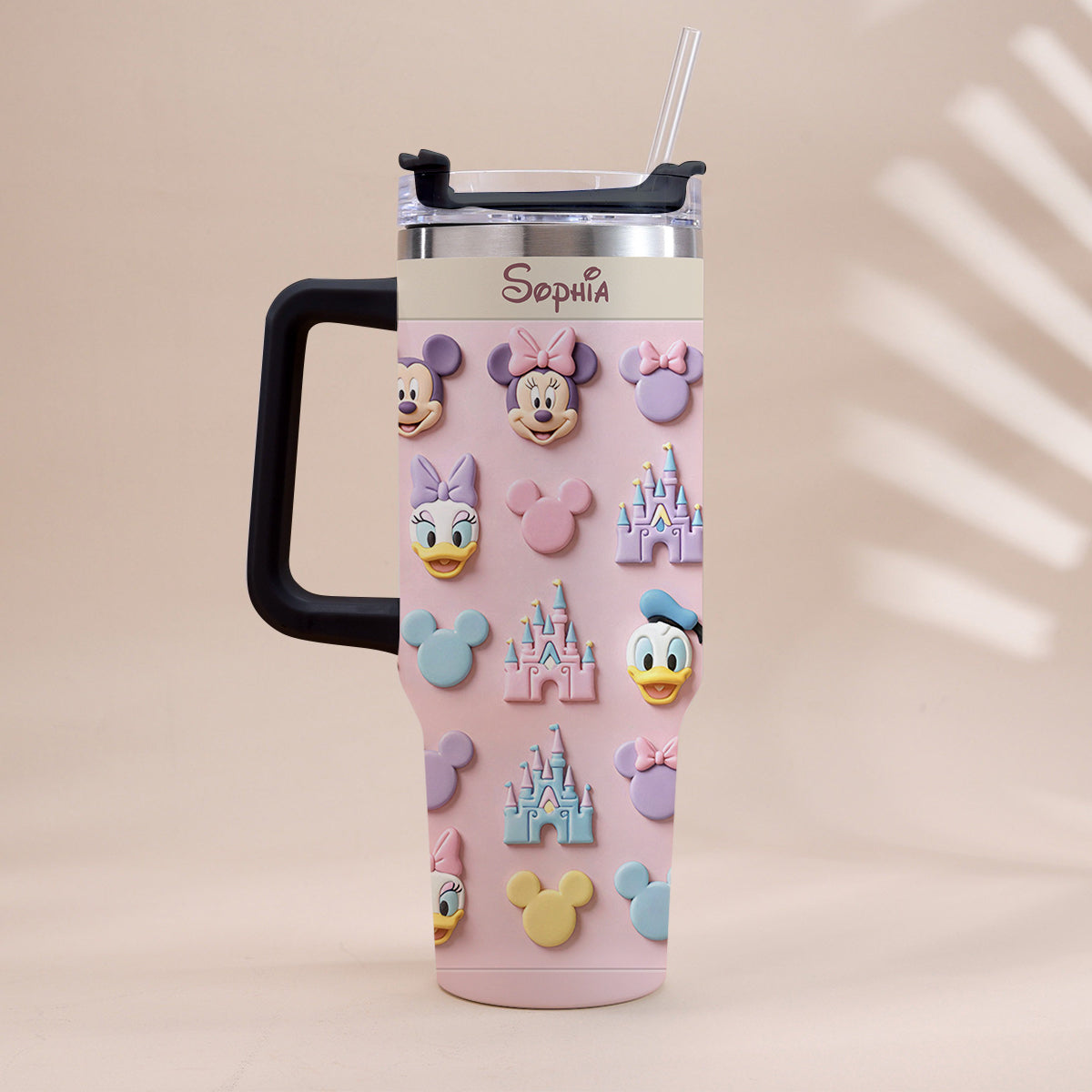 Personalized 3D Mouse Tumbler with Handle Custom Design Gift Tumbler With Handle GradoCreations