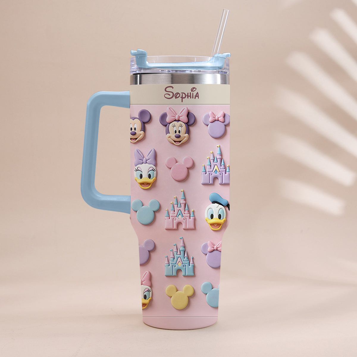 Personalized 3D Mouse Tumbler with Handle Custom Design Gift Tumbler With Handle GradoCreations