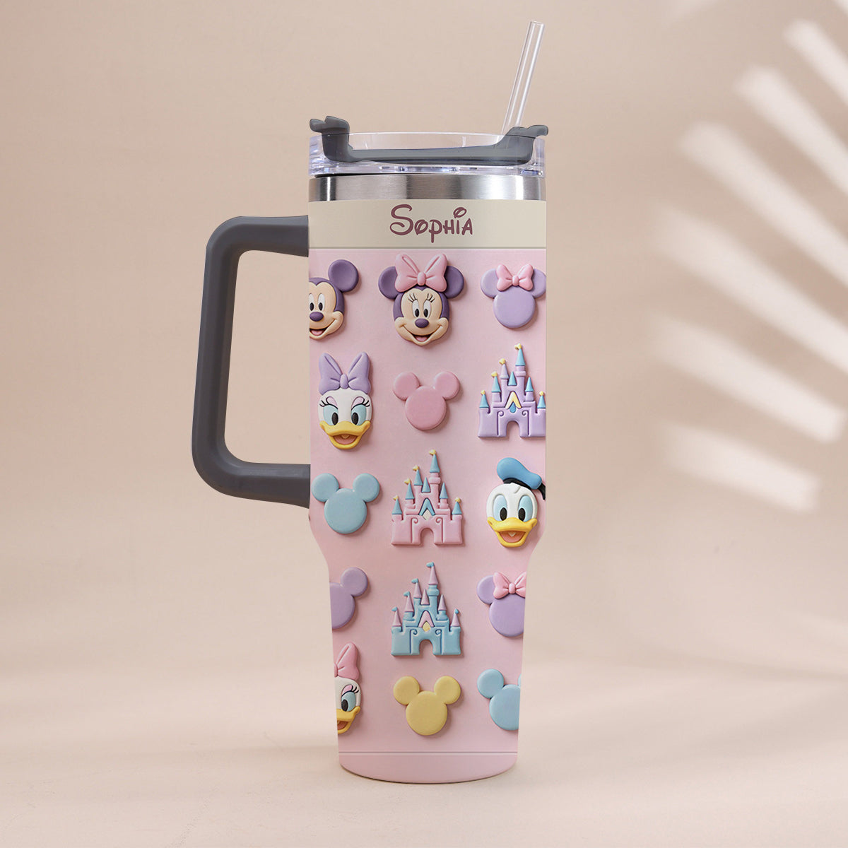 Personalized 3D Mouse Tumbler with Handle Custom Design Gift Tumbler With Handle GradoCreations