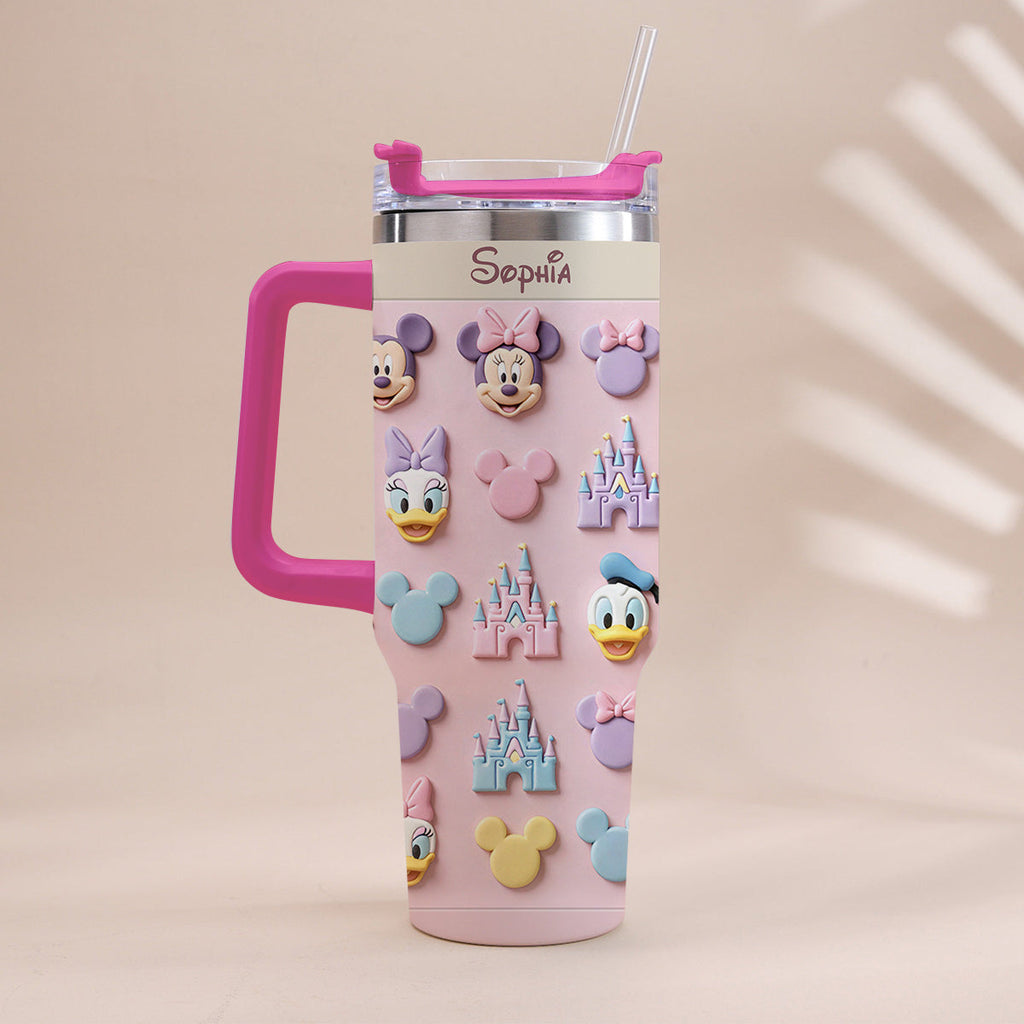 Personalized 3D Mouse Tumbler with Handle Custom Design Gift Tumbler With Handle GradoCreations
