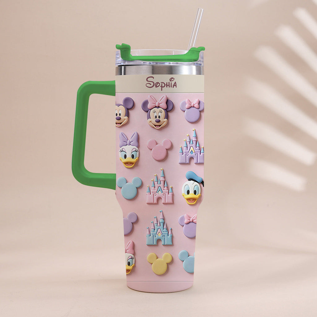 Personalized 3D Mouse Tumbler with Handle Custom Design Gift Tumbler With Handle GradoCreations